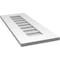 Ekena Millwork Vertical Surface Mount PVC Gable Vent: Non-Functional, w/ 3-1/2"W x 1"P Standard Frame, 12"W x 30"H GVPVE12X3001SN - alternate 2